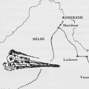 Procession through the streets of Madras during Sivananda's All India Tour. 