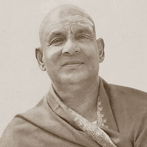 A classic photo of one of the great sages and saints of modern India, H.H. Sri Swami Sivananda. 