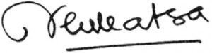 Swami Venkatesananda signature